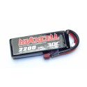 Accu LIPO pour appareil radiocommandé Accu LiPo 30C 11,1V 2200 mA