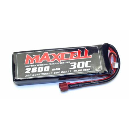 Accu LIPO pour appareil radiocommandé Accu LiPo 30C 14,8V 2800 mA