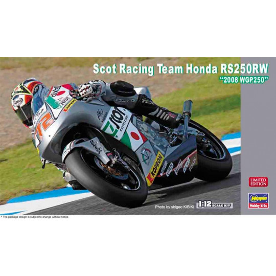 Maquette plastique de moto Team Honda RS250RW "2008 WGP 250" 1:12 Maquette plastique de moto...