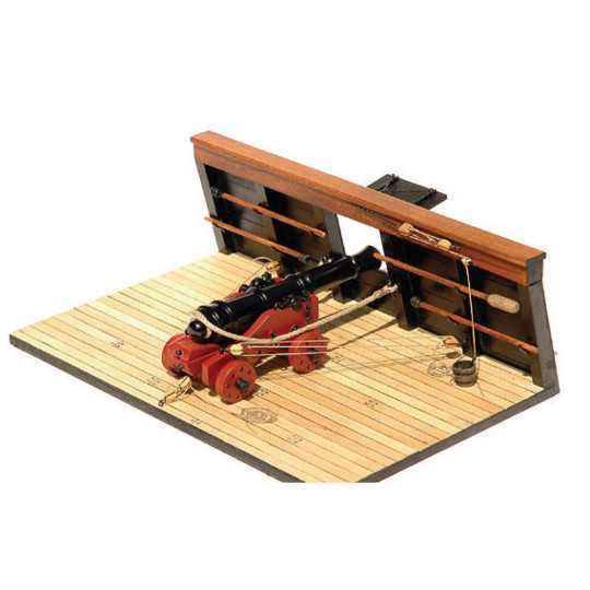 Canon pour bateau Smoothbore sur pont 1:24 Canon pour bateau...