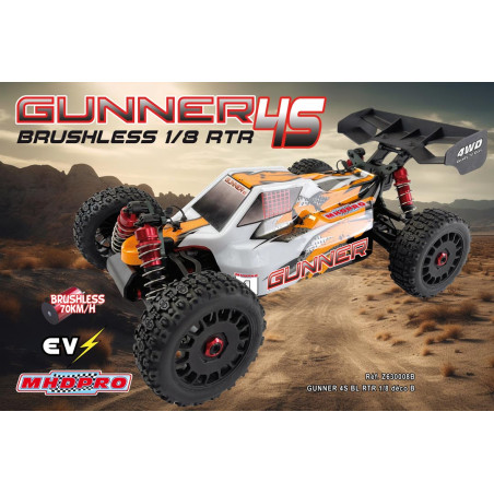 Voiture électrique radiocommandée Buggy GUNNER 4S Combo 3S 1:8 -  Scientific-MHD