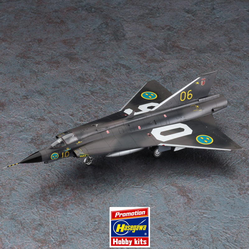 Plastic model aircraft J35F Draken E48 1:72