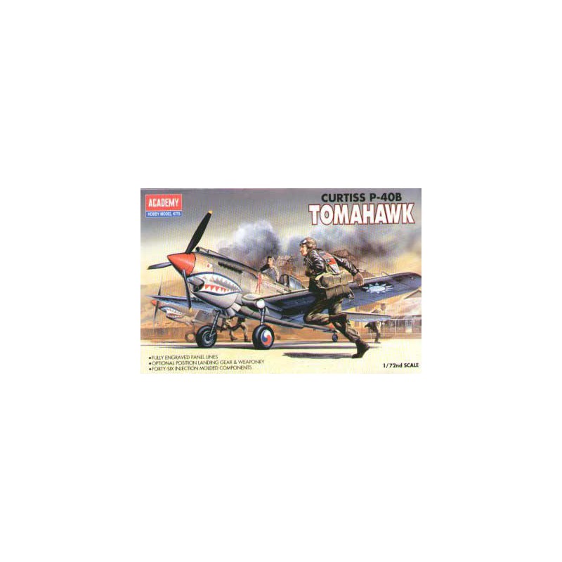 Maquette d'avion en plastique Curtiss P-40B Tomahawk 1/72