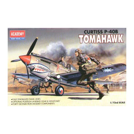 Maquette d'avion en plastique Curtiss P-40B Tomahawk 1/72
