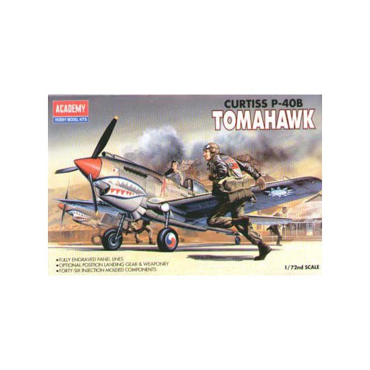 Maquette d'avion en plastique Curtiss P-40B Tomahawk 1/72 Maquette d'avion en plastique Curtiss P-40B Tomahawk 1/72