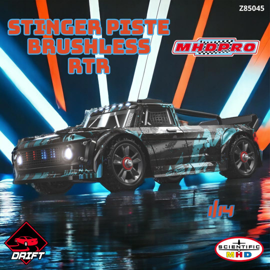 Voiture électrique radiocommandée STINGER PISTE BRUSHLESS RTR 1/14 Voiture électrique...