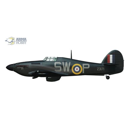 Hurricane MK II B plastic plane model 1/72 | Scientific-MHD