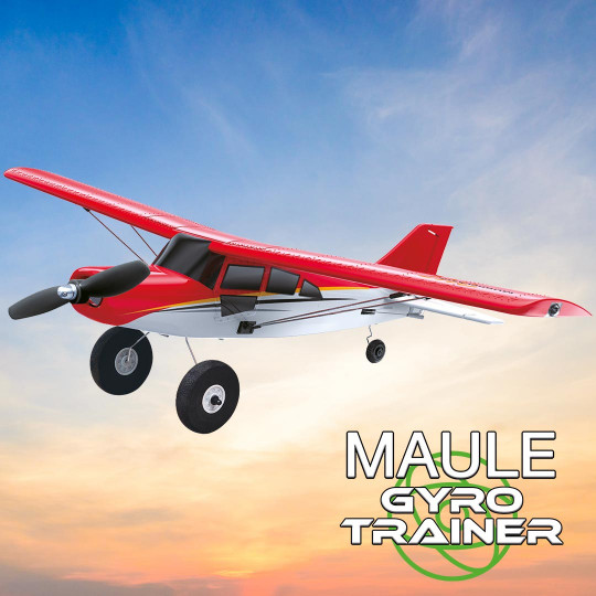 Avion électrique radiocommandé MAULE GYRO TRAINER rouge Mode 1 RTF Avion électrique...