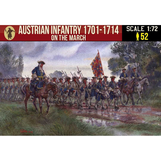 Figurine Austrian infantry 1701-1714 on the march 1:72 Figurine Austrian infantry...