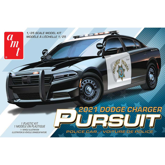 Maquette de voiture en plastique 2021 Dodge Charger Pursuit 1:25 Maquette de voiture en...