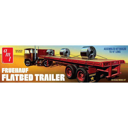 Maquette de camion en plastique Remorque plateau Fruehauf 1:25 Maquette de camion en...