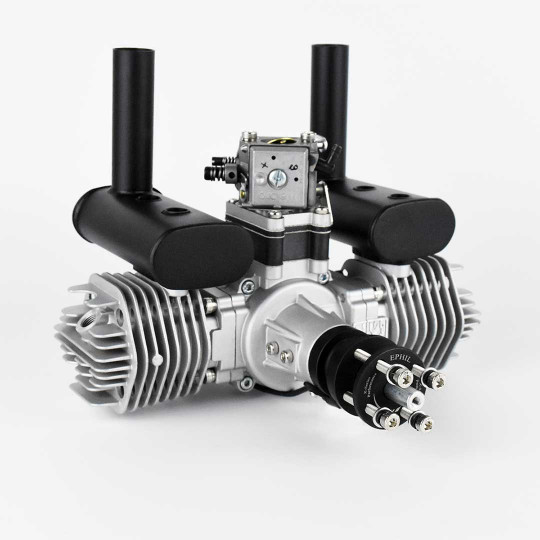 Moteur Thermique Essence pour avion EPHIL 76cc bi-cylindre Moteur Thermique Essence...