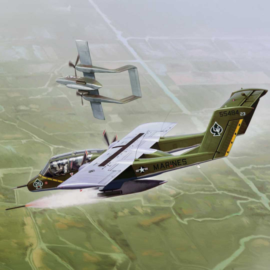 Maquette plastique avion NORTH AMERICAN OV-10 A/C BRONCO Guerre du Vietnam 1969 1:32 Maquette plastique avion...