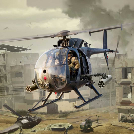 Maquette plastique d'hélicoptère AH-6J / MH-6J LITTLE BIRD NIGHTSTALKERS 1:35 Maquette plastique...