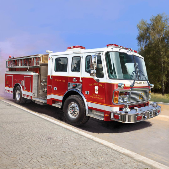 Maquette plastique de camion La France Eagle Fire pumper 1:72 Maquette plastique de...
