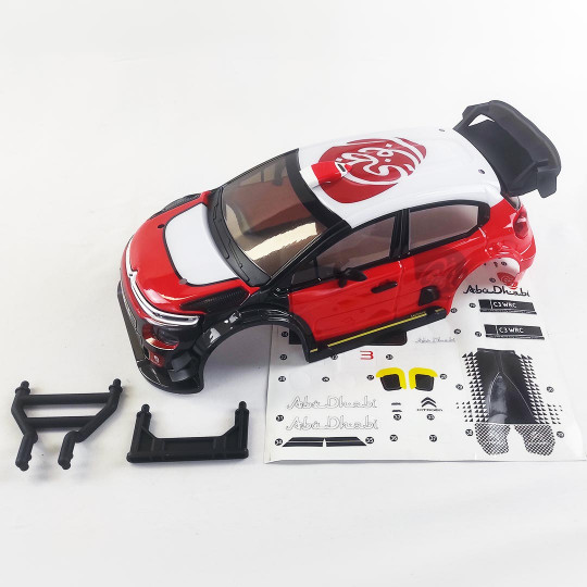 Pièce pour voiture électrique carrosserie C3 WRC pour Stinger piste 1:14 Pièce pour voiture...