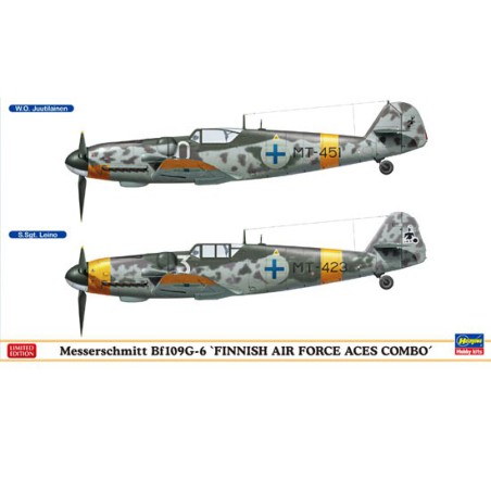 Maquette d'avion en plastique Bf109G-6 “FINNISH AIR FORCE ACES COMBO”