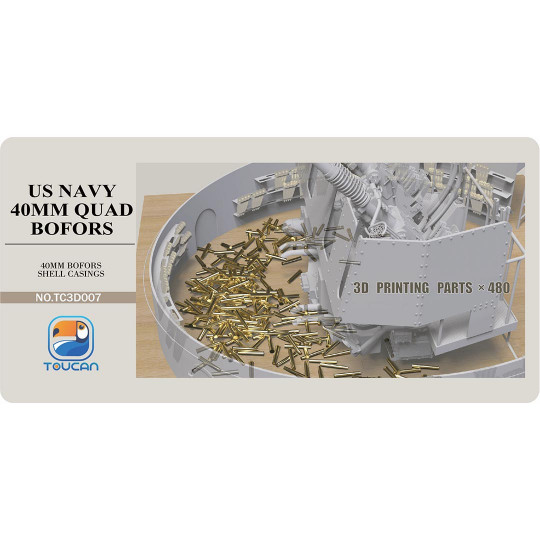Figurine US NAVY 40MM QUAD BOFORS douilles d’obus 1:35 Figurine US NAVY 40MM QUAD...
