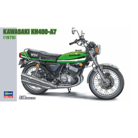 Maquette de moto en plastique KAWASAKI KH400-A7 1/12
