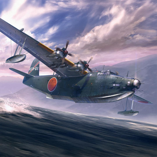 Plastikmodell eines Flugzeugs H8K2 Type 2 Flying boat model 12 „ 901st Flying Group “ 1:72 Plastikmodell eines...