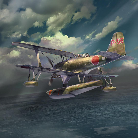 Plastikmodell eines Flugzeugs Mitsubishi F1M2 Type Zero Observation Seaplane (Pete) model 11 Early version „Sanyomaru“ 1:48 Plastikmodell eines...