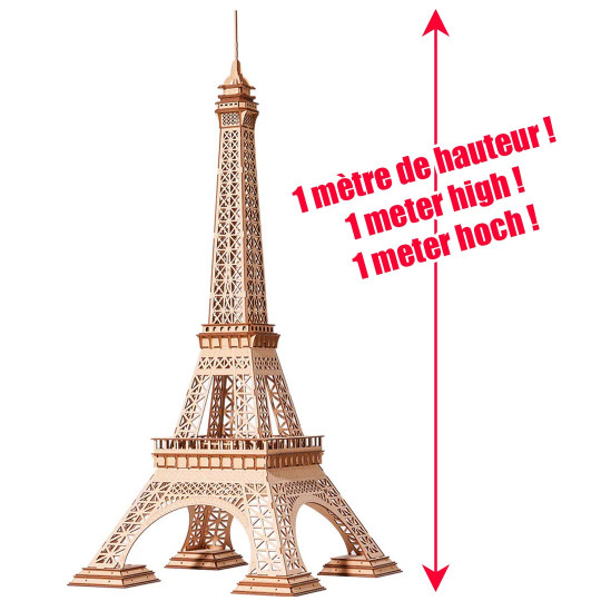 Easy 3D mechanical Eiffel Tower puzzle, height 1m Easy 3D mechanical Eiffel...