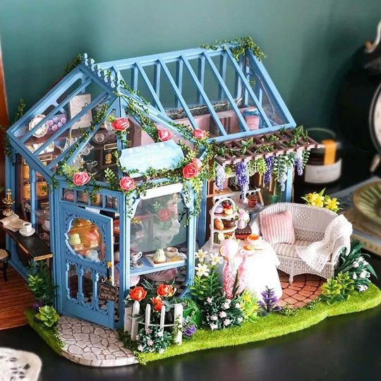 Puzzle 3D maison miniature Rose Garden Tea House Puzzle 3D maison miniature...