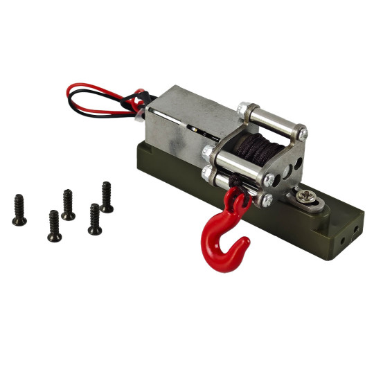 Pièce pour voiture électrique Option Treuil électrique pour Jeep Willys 1:10 Pièce pour voiture...