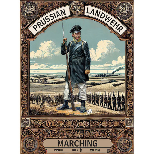 Figurine PRUSSIAN LANDWEHR MARCHING 28mm Figurine PRUSSIAN LANDWEHR...