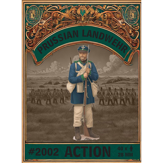 Figurine PRUSSIAN LANDWEHR IN ACTION 28mm Figurine PRUSSIAN LANDWEHR...