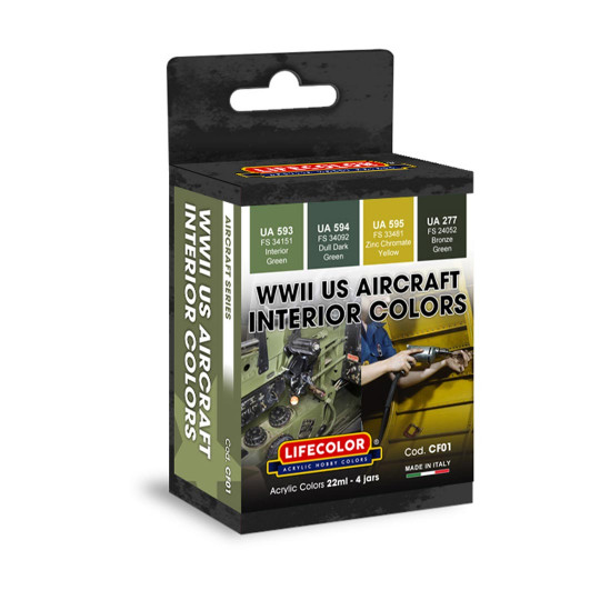 Acrylfarbe Innenraum Amerikanische Flugzeuge 2. KRIEG Acrylfarbe Innenraum...