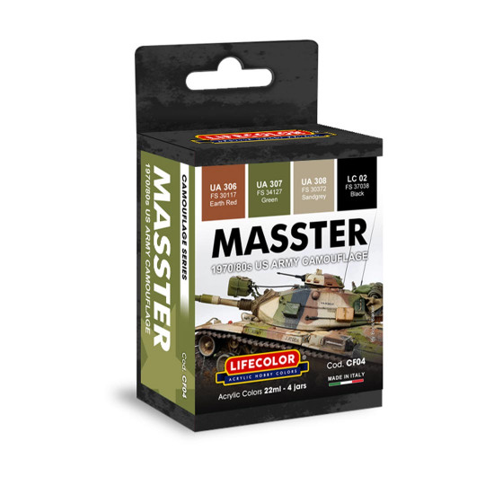 Peinture acrylique CAMOUFLAGE MASSTER ARMEE AMERICAINE 1970-1980 Peinture acrylique...