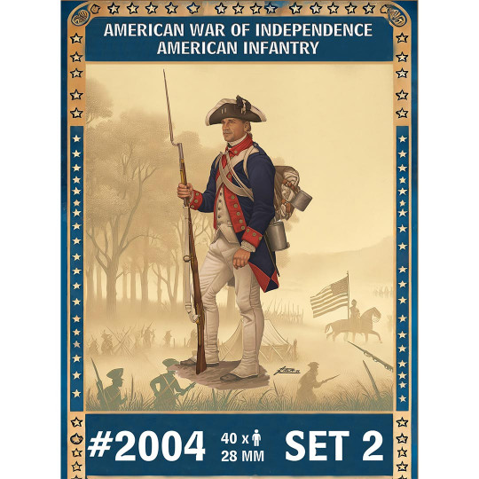 Figurine AMERICAN WAR OF INDEPENDENCE AMERICAN INFANTRY SET 2 28mm Figurine AMERICAN WAR OF...