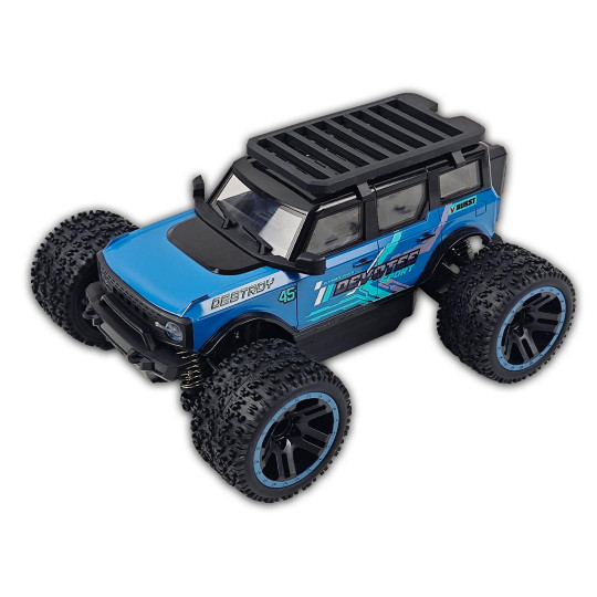 Voiture électrique radiocommandée Micro MHD Extreme Big Foot Bleu 1:20 RTR Voiture électrique...