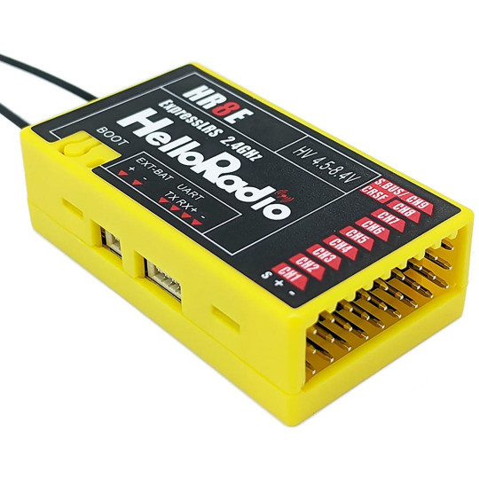 Accessoire pour radio HRS Récepteur 9V HR8E ERLS 2,4Ghz Jaune Accessoire pour radio HRS...