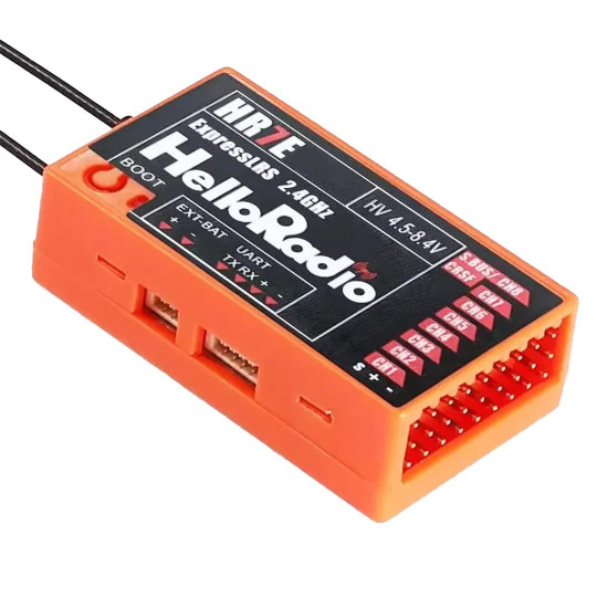 Accessoire pour radio HRS Récepteur 8V HR7E ERLS 2,4Ghz Rouge Accessoire pour radio HRS...