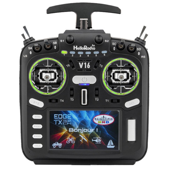 Emetteur de radiocommande V16 MAX 4en1 Mode 1 noir Emetteur de radiocommande...