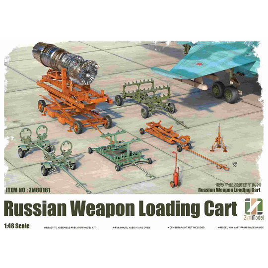 Maquette d'avion en plastique chariots de chargement de missiles Russes 1/48 Maquette d'avion en...