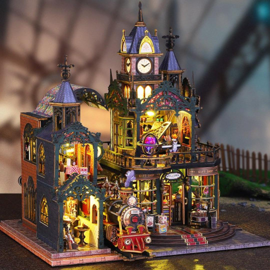 Puzzle 3D maison miniature Maison + Train Puzzle 3D maison miniature...