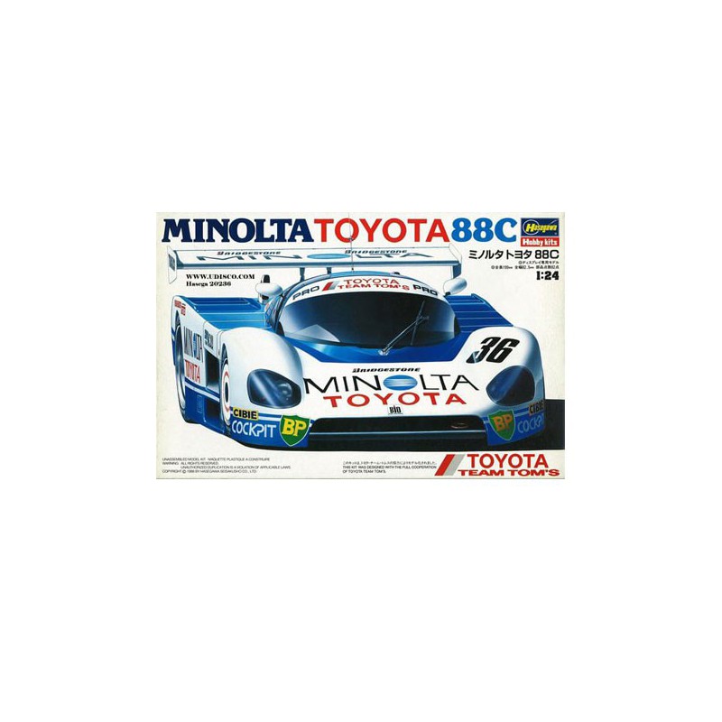 Maquette de voiture en plastique MINOLTA TOYOTA 88C 1/24