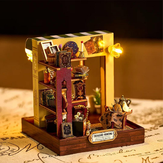 Puzzle 3D Serre Livres Mini Book Nook TREASURE HUNTING Puzzle 3D Serre Livres Mini...