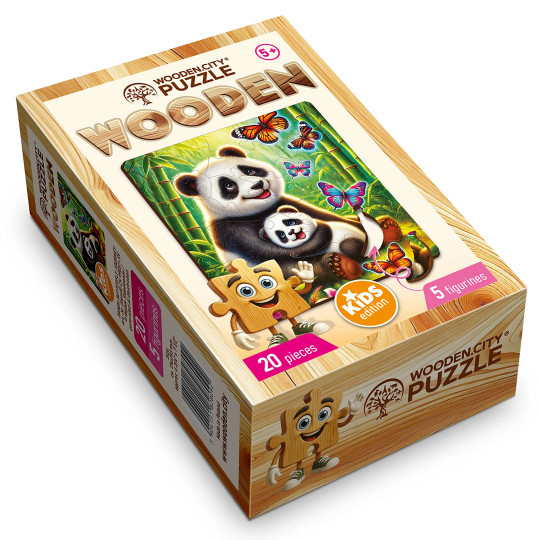 Panda et papillon Puzzle...