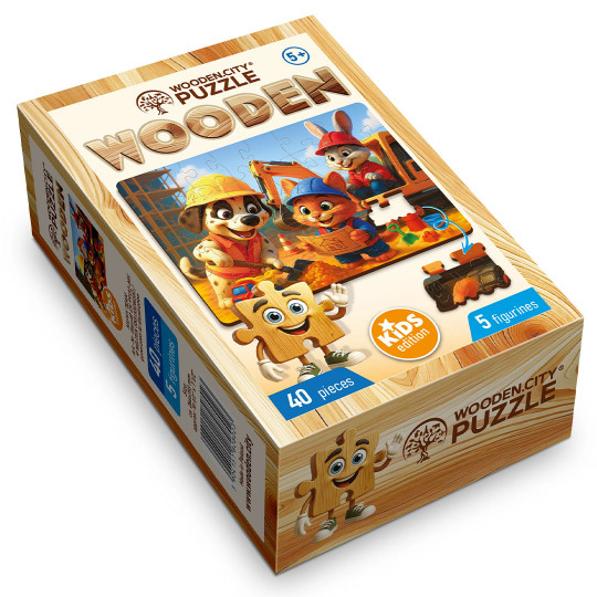 Happy Team Puzzle Enfant 40/5 Wooden City Happy Team Puzzle Enfant...