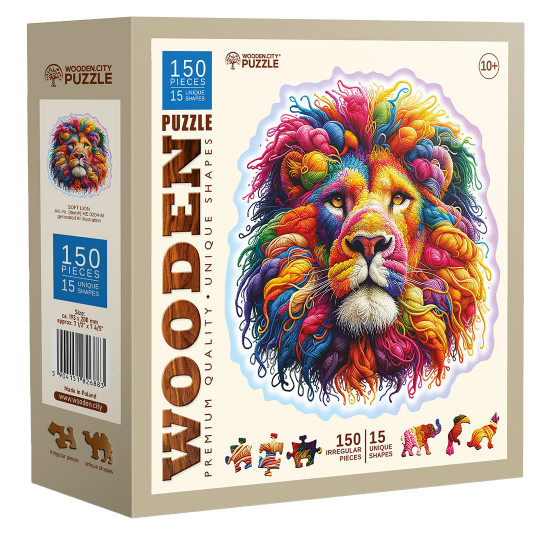 Lion Arc en Ciel Puzzle Animaux 150/15 Wooden City Lion Arc en Ciel Puzzle...
