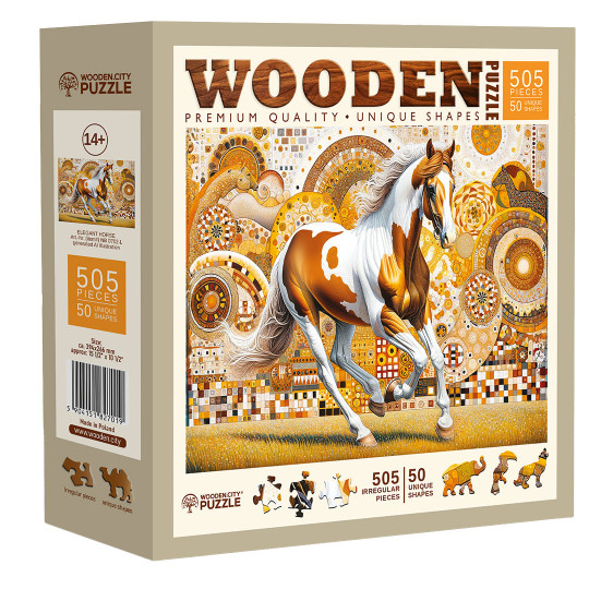 Elegant Horse Puzzle Animaux 505/50 Wooden City Elegant Horse Puzzle...