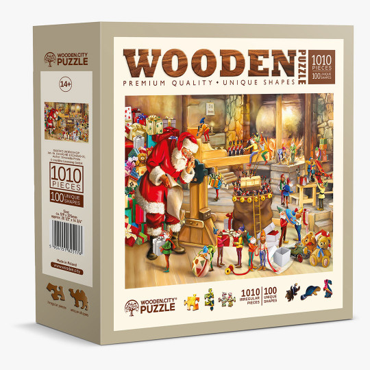 Santa's Workshop Puzzle Vintage 1010/100 Wooden City Santa's Workshop Puzzle...