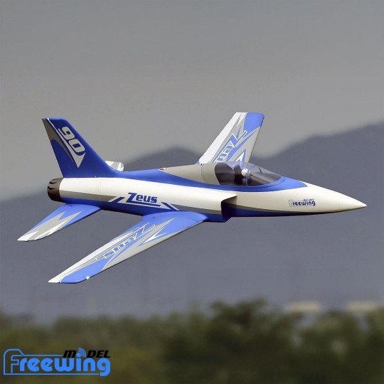Avion Jet RC ZEUS EP bleu...