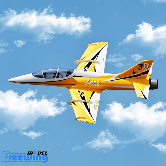 Avion Jet RC ARES jaune 6S...