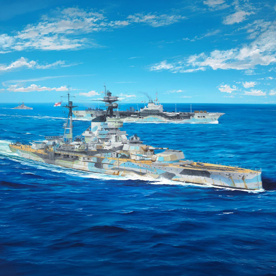 Model of plastic boat HMS...