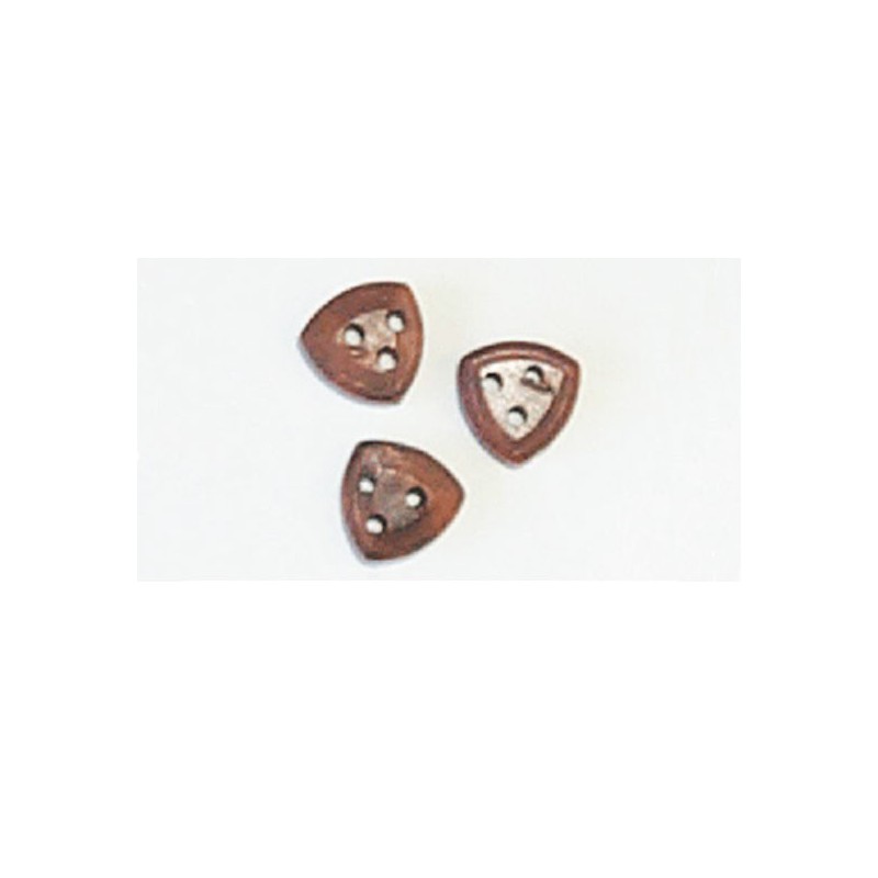 Accastillage de bateau Cap de mouton triangulaire en noyer, diam. 5mm